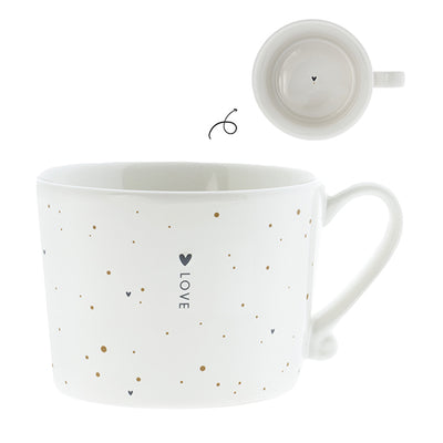 Bastion Collections Tasse Love and little dots Karamell
