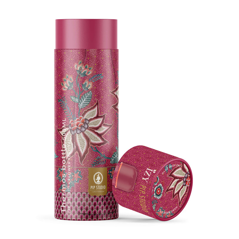 Pip Studio Thermosflasche Flower Festival Red 500 ml