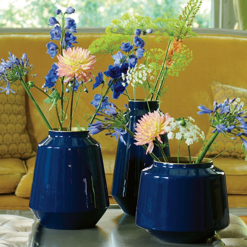 Pip Studio Vase Metall blau 22 cm