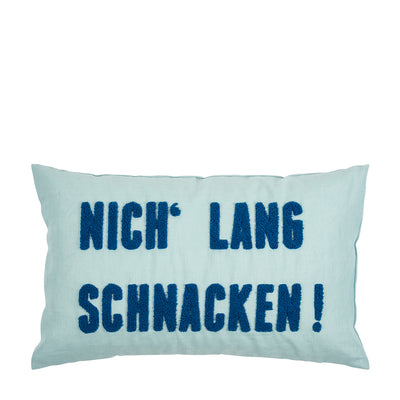 Pad Kissenhülle Nich‘ lang schnacken! Hellblau 30 x 50 cm