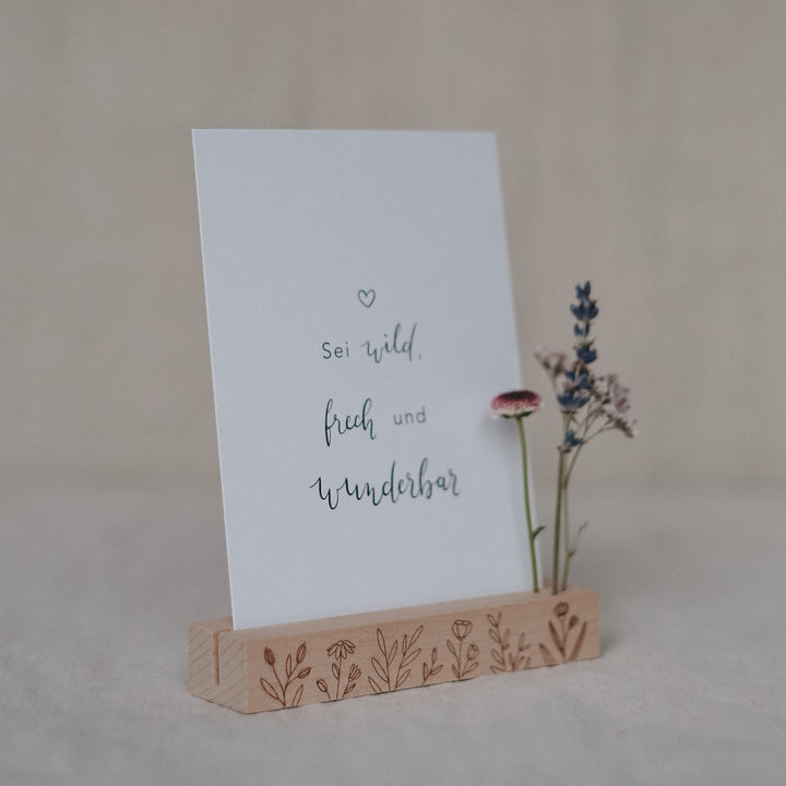 Eulenschnitt Karten- und Trockenblumenständer Blumenwiese 2er-Set 12 cm