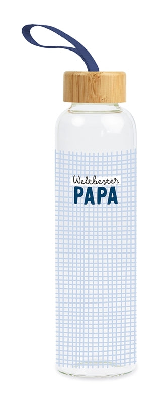 Glas Trinkflasche Weltbester Papa