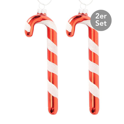 Zuckerstangen zum Hängen 2er-Set glänzend