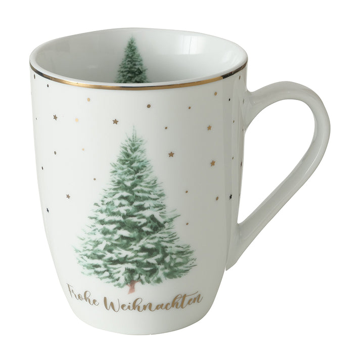 Becher Frohe Weihnachten Weiß