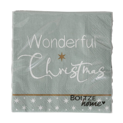 Serviette Wonderful Christmas Grün