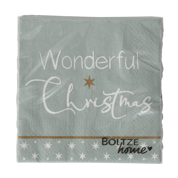 Serviette Wonderful Christmas Grün