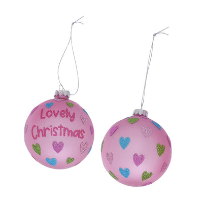 Weihnachtskugel Lovely Christmas 2er-Set