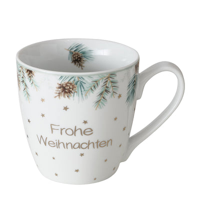 Jumbobecher Frohe Weihnachten Weiß