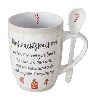 Becher Weihnachtsbäckerei Beige