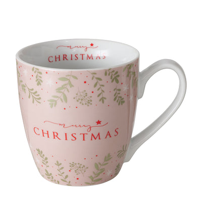 Jumbobecher Merry Christmas Rosa