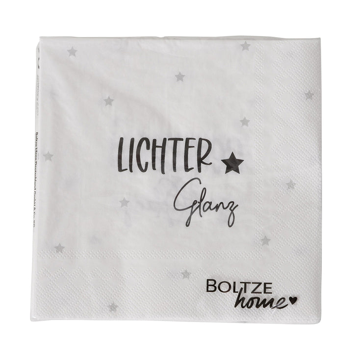 Serviette Lichter Glanz Weiß