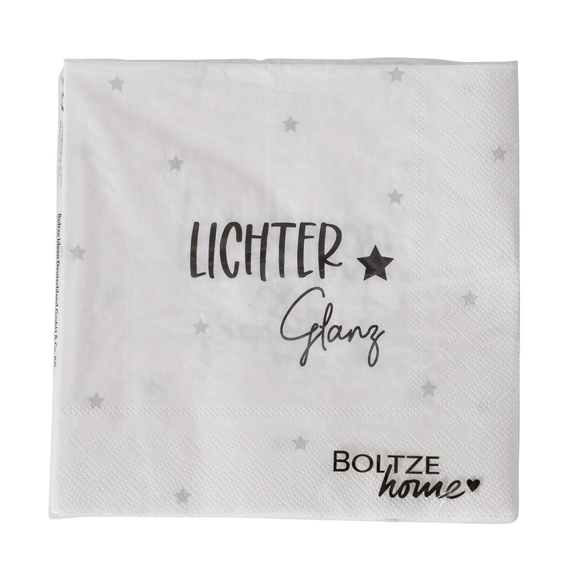 Serviette Lichter Glanz Weiß