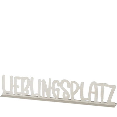 Schriftzug Lieblingsplatz Beige