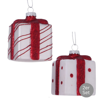 Dekohänger Geschenk 2er-Set weiß