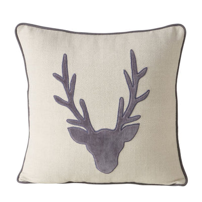 Kissen Hirsch Stig beige 45 x 45 cm