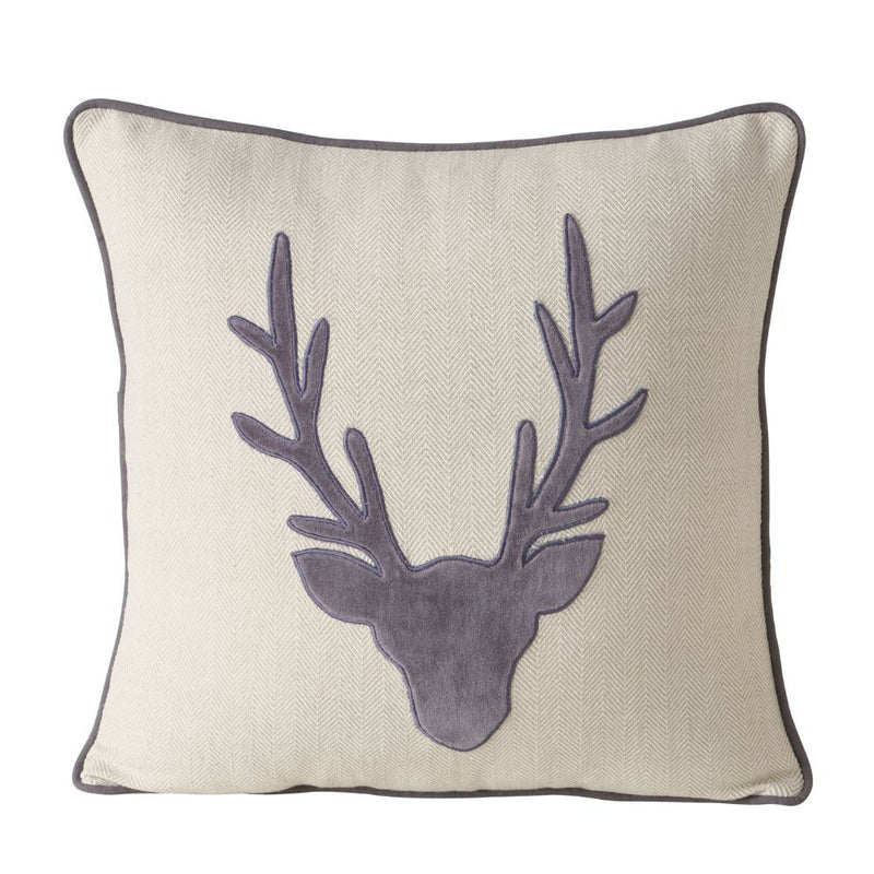 Kissen Hirsch Stig beige 45 x 45 cm