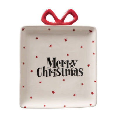 Teller Merry Christmas weiß