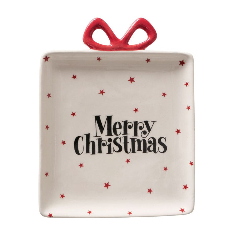 Teller Merry Christmas weiß