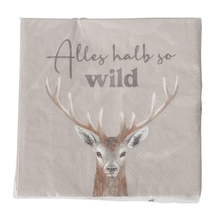 Papierservietten Alles halb so wild taupe