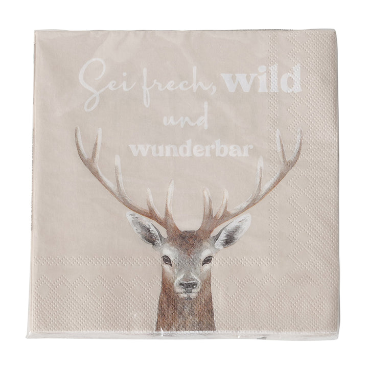 Papierservietten Sei frech, wild und wunderbar beige