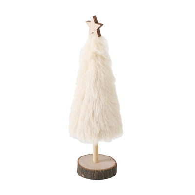 Dekoaufsteller Tannenbaum Leif cremeweiß