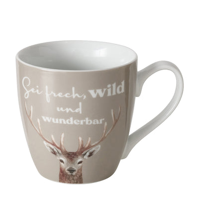Jumbobecher Sei frech, wild und wunderbar taupe