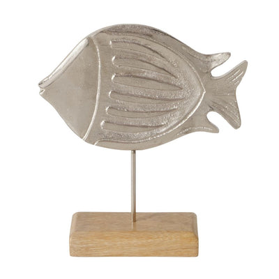 Dekofigur Fisch Nautico silberfarben