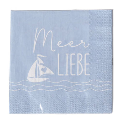 Papierservietten Meerliebe hellblau