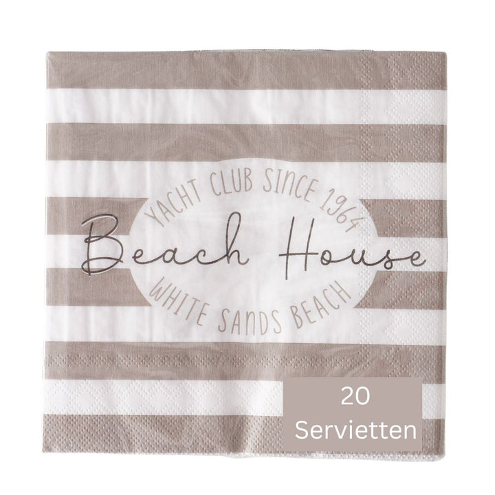 Papierservietten Beach House braun