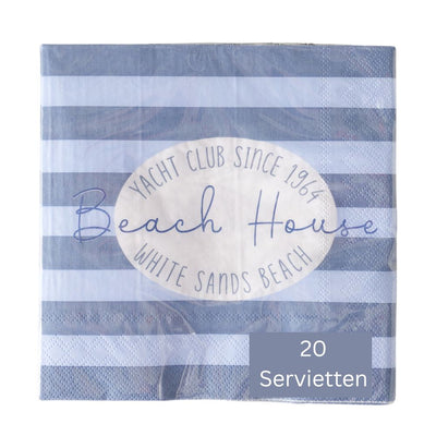 Papierservietten Beach House blau