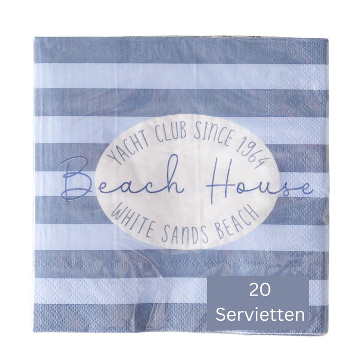 Papierservietten Beach House blau
