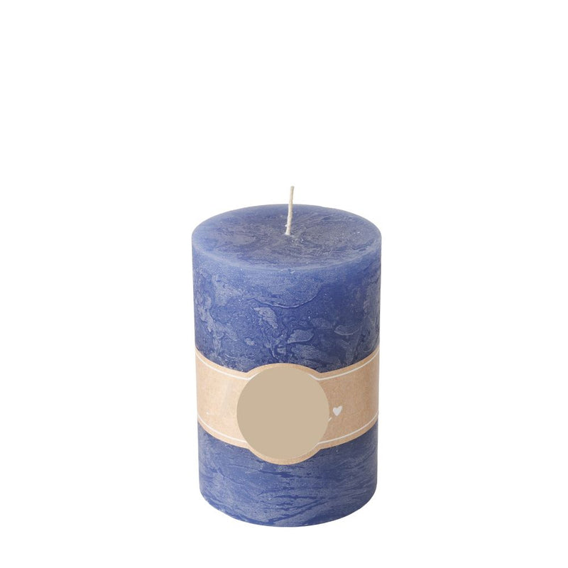 Stumpenkerze dunkelblau 10 cm