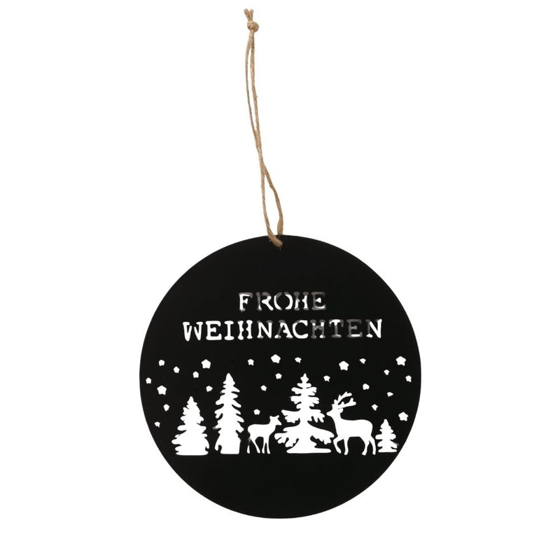Dekohänger Winterwald schwarz