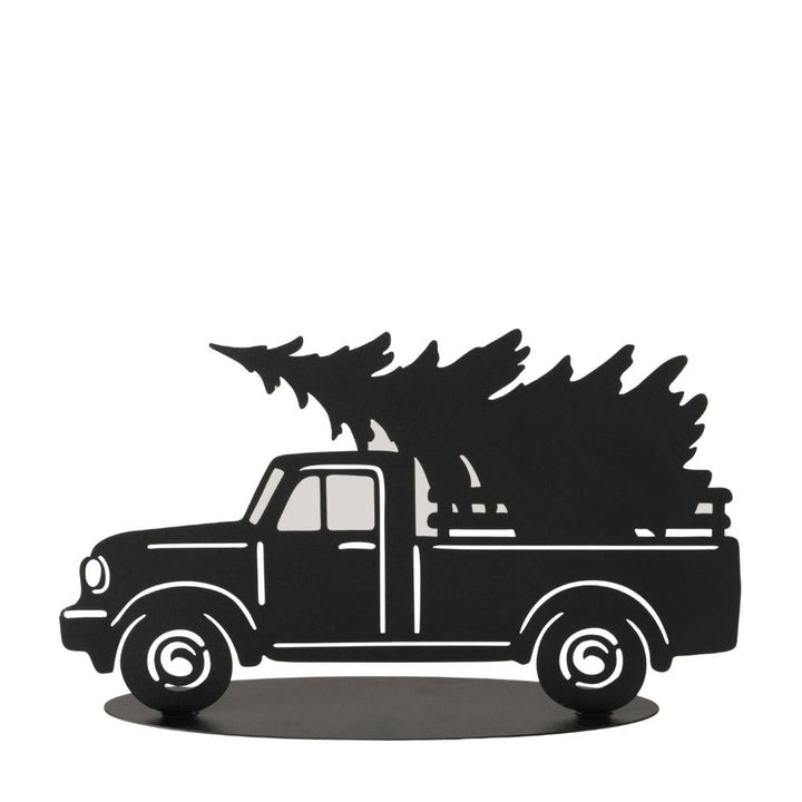 Dekoaufsteller Weihnachtsauto schwarz