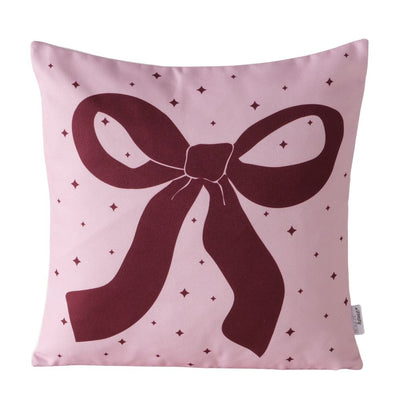Kissen große Schleife rosa-rot 45 x 45 cm