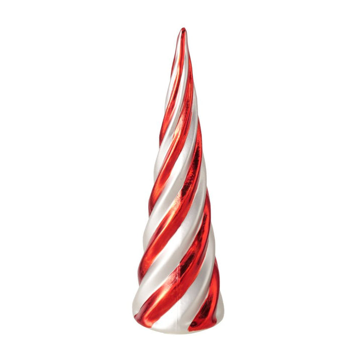 Dekoaufsteller Tannenbaum Hedda rot-weiß