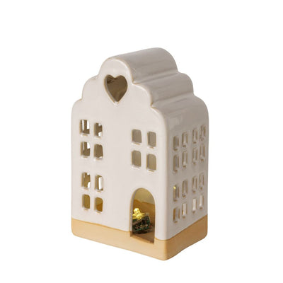 LED Lichthaus cremefarben 15,5 cm