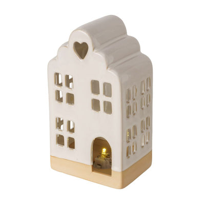 LED Lichthaus cremefarben 21 cm