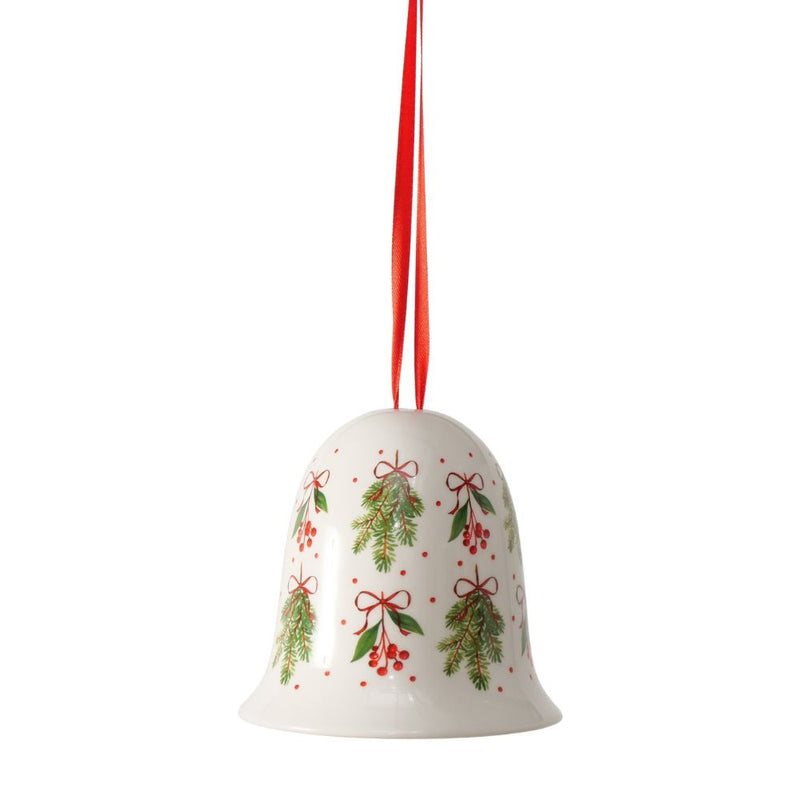 Dekohänger Weihnachtsglocke weiß