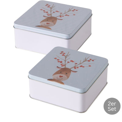 Vorratsdose Rudolf 2er-Set hellblau