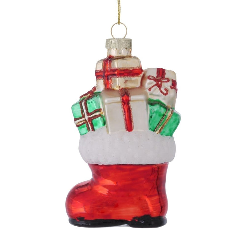 Dekohänger Weihnachtsschuh rot