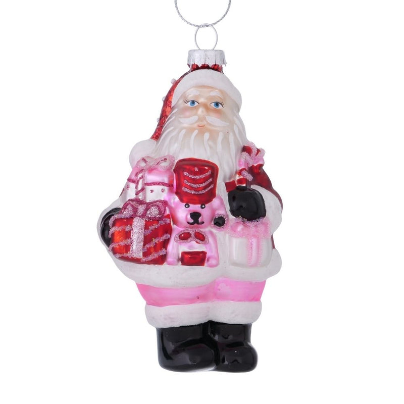 Dekohänger Weihnachtsmann hellrosa