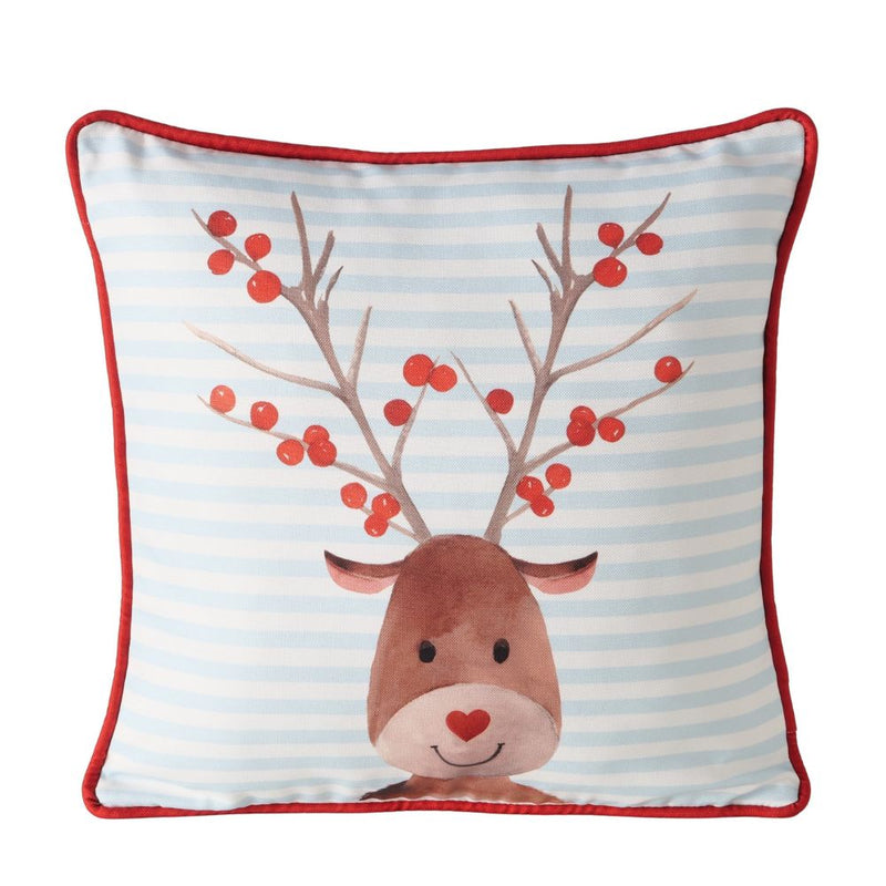 Kissen Rudolf gestreift hellblau 45 x 45 cm