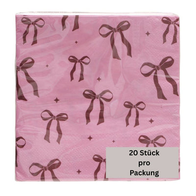 Papierservietten Schleifen rosa