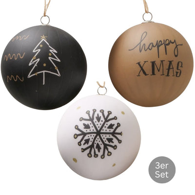 Weihnachtskugel Isak 3er-Set