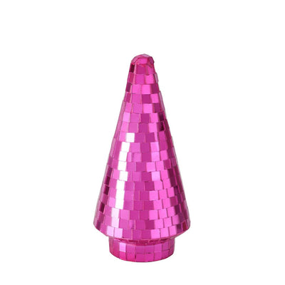 Dekoaufsteller Tannenbaum Disco pink