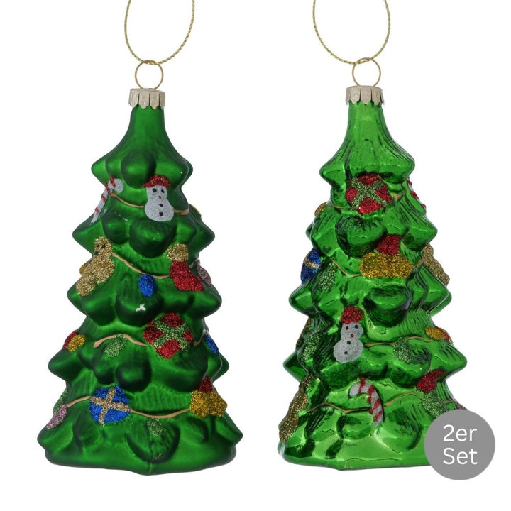 Dekohänger Tannenbaum Magnus 2er-Set grün