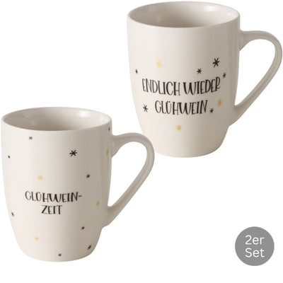 Tasse Glühwein 2er-Set weiß