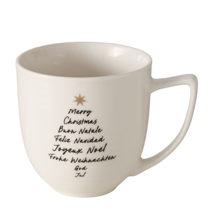 Jumbobecher Merry Christmas weiß