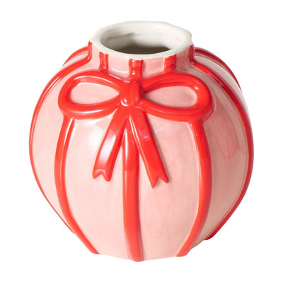 Vase Schleife rosa-rot
